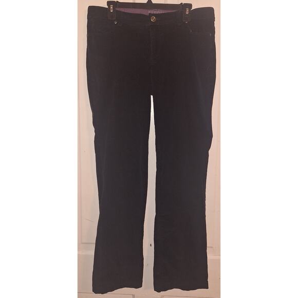 Sonoma Black Corduroy Size 12 Wideleg Pant Cool Girl Dark Academia Boho Western - Picture 1 of 3